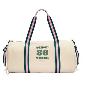 Cream and Green Duffel Bag brand new